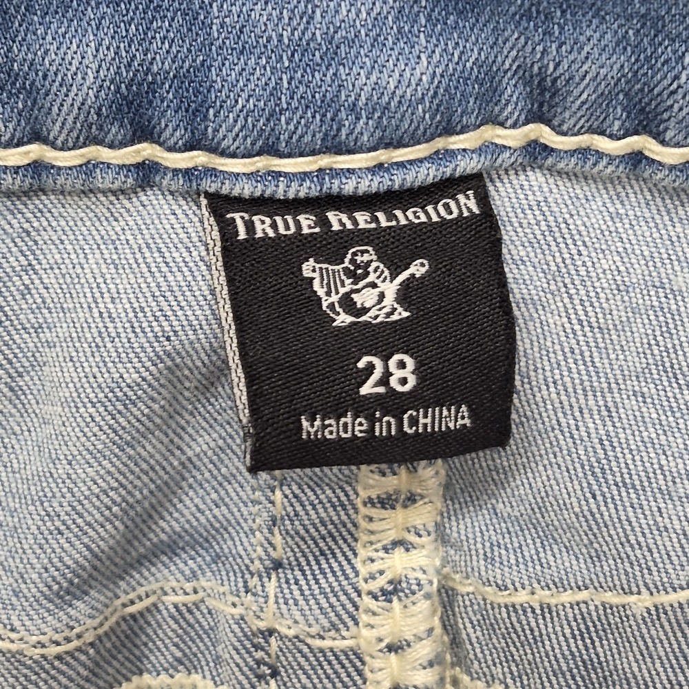 Vintage True Religion Billy Big T Jeans Womens 28 Blue Mid Rise Straight Y2K - Picture 4 of 16